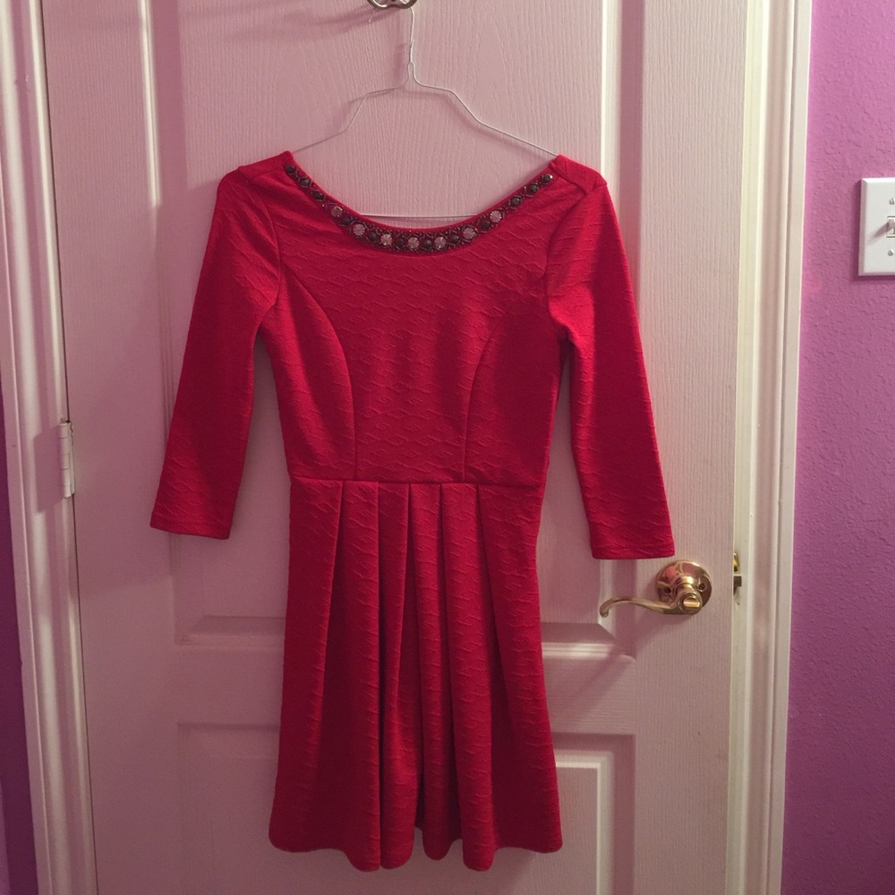 Red dinner party dress