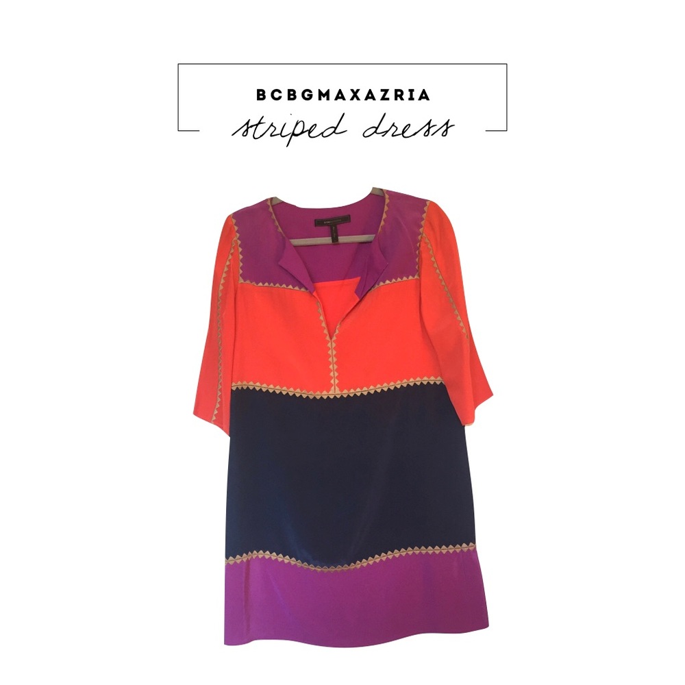 BCBGMaxAzria Striped Shift Dress
