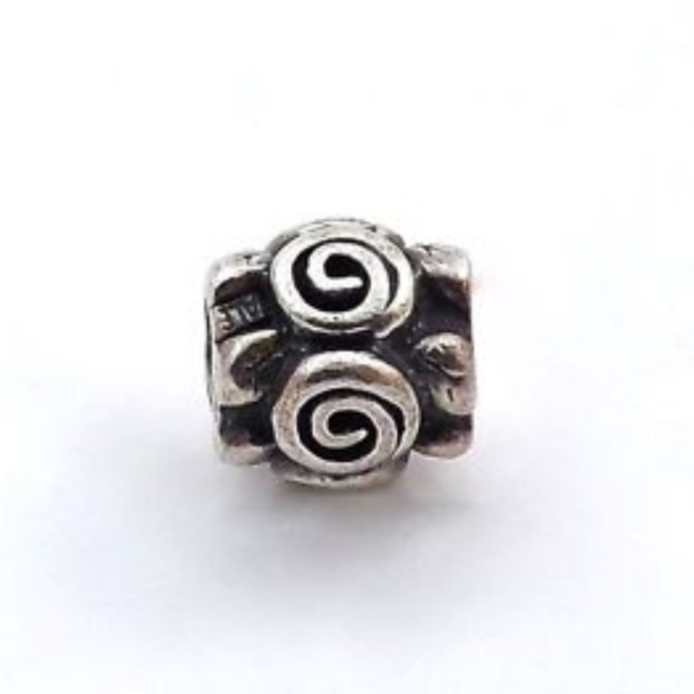 Retired Pandora Charm - Rose Leaf in Silver