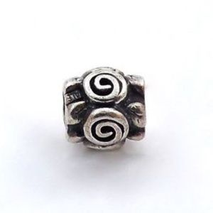 Retired Pandora Charm - Rose Leaf in Silver