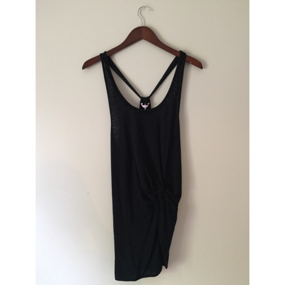 Black Side Scrunched Dress