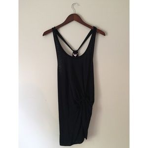 Black Side Scrunched Dress