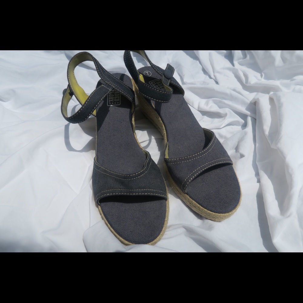 denim wedge