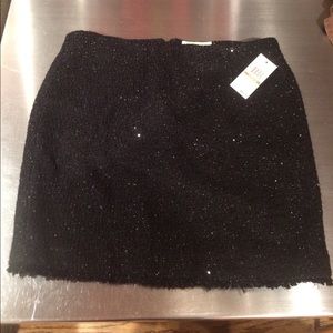 Michael Kors black tweed skirt with sequins.