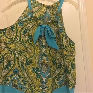 Paisley print dress tops