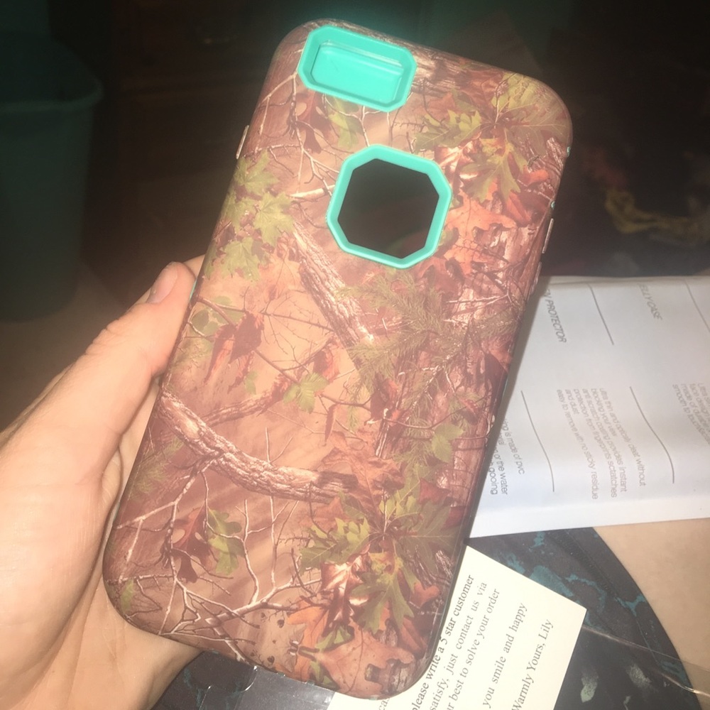 Camo and mint iPhone 6/6s plus case