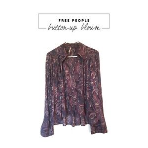 Free People Button Up Blouse