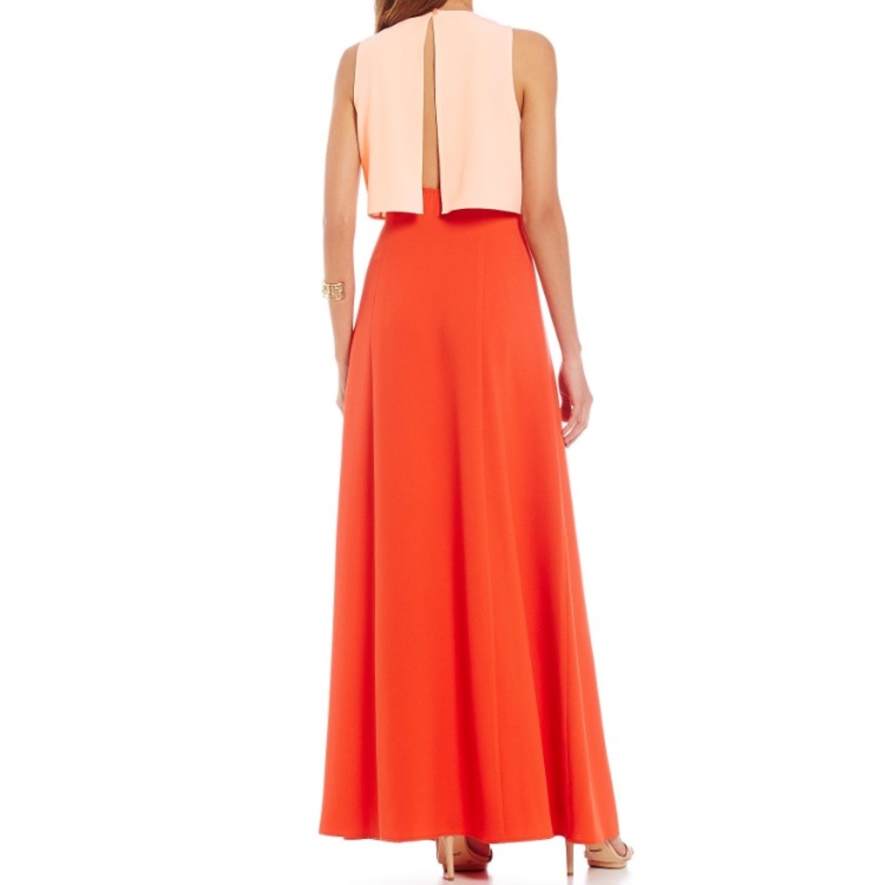 Gianni Bini Zetta Two Tone Popover Maxi Dress PROM - Picture 2 of 3