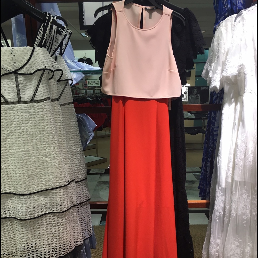 Gianni Bini Zetta Two Tone Popover Maxi Dress PROM - Picture 3 of 3