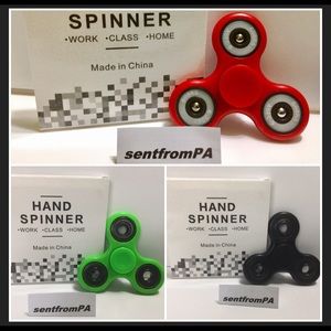 Fidget Spinner 3 Pack RED GREEN BLACK EDC ADHD