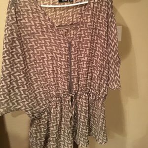 Khaki oilman sleeve blouse