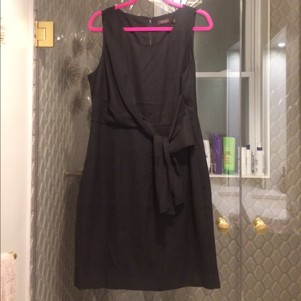 New black dress, with side tie accent.