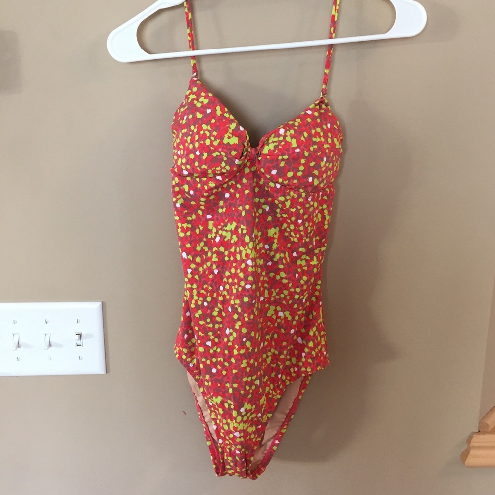 HP! J. Crew coral one piece swimsuit, size 4, NWT
