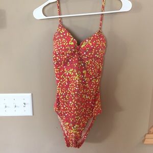 HP! J. Crew coral one piece swimsuit, size 4, NWT