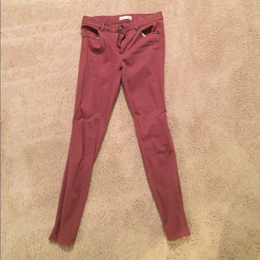 Size 2 red Loft jean leggings