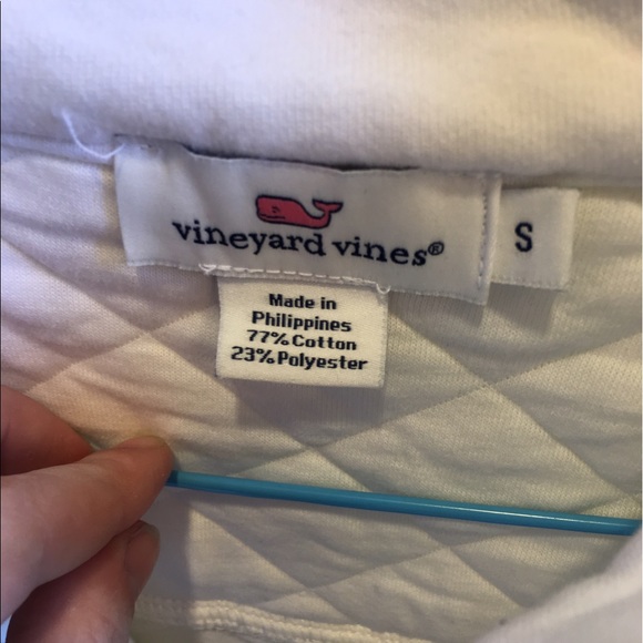 white quilted vineyard vines shep half zip (NWOT) - Picture 2 of 4