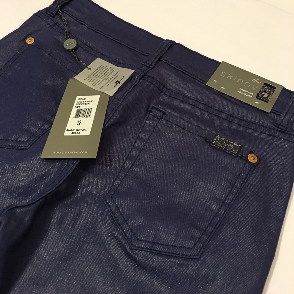 🌼🌸🌺NEW 7 FOR ALL MANKIND JEANS SIZE:12 KIDS - Picture 2 of 4