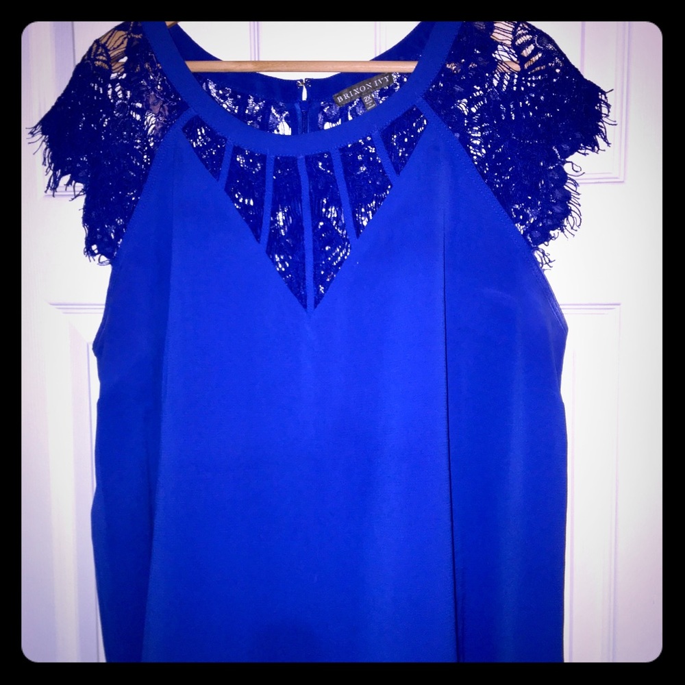 Lace Cap Sleeve Blouse