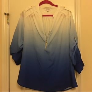 Calvin Klein zippered blouse