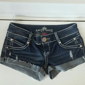 Almost Famous dark denim shorts