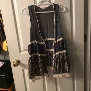 Floral and lace cardigan