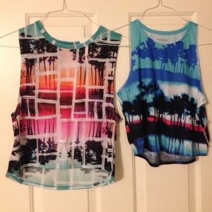 Bundle of 2 muscle tee tank tops