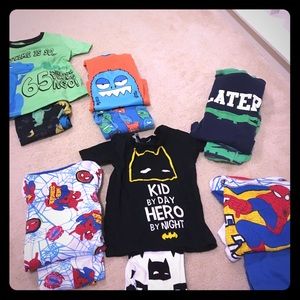 Toddler boy character pjs