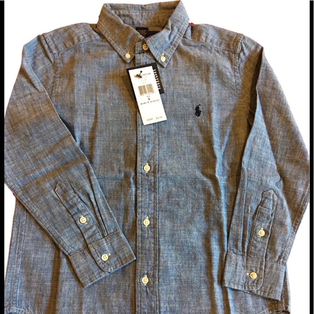 Boy's Ralph Lauren Indigo long Sleeve Shirt