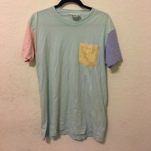 American Apparel color block tee