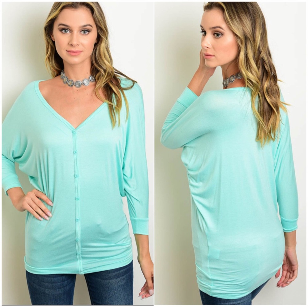 🌟SALE 🎊🎉Mint Button top 🌺