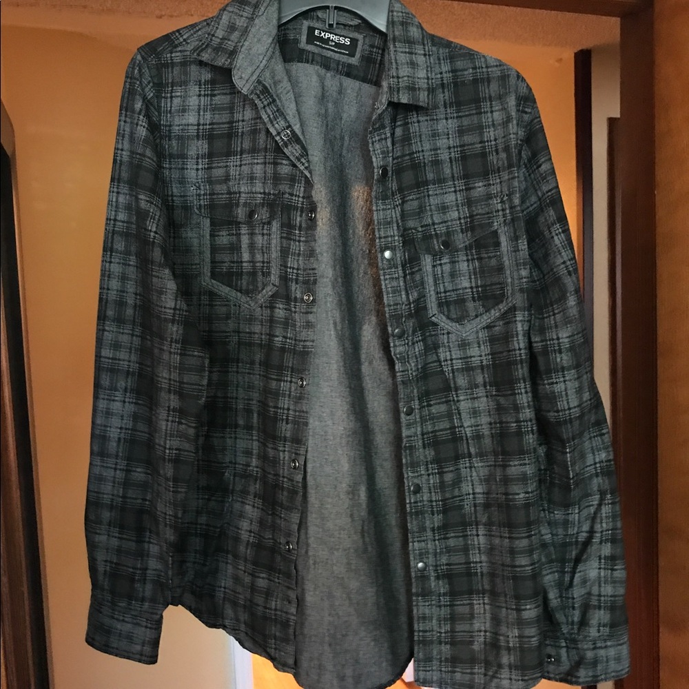 Express Plaid Button down