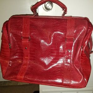 EUC Large Red expandable weekender