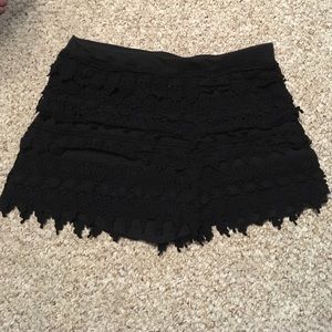 Black Laced Shorts, Size Small