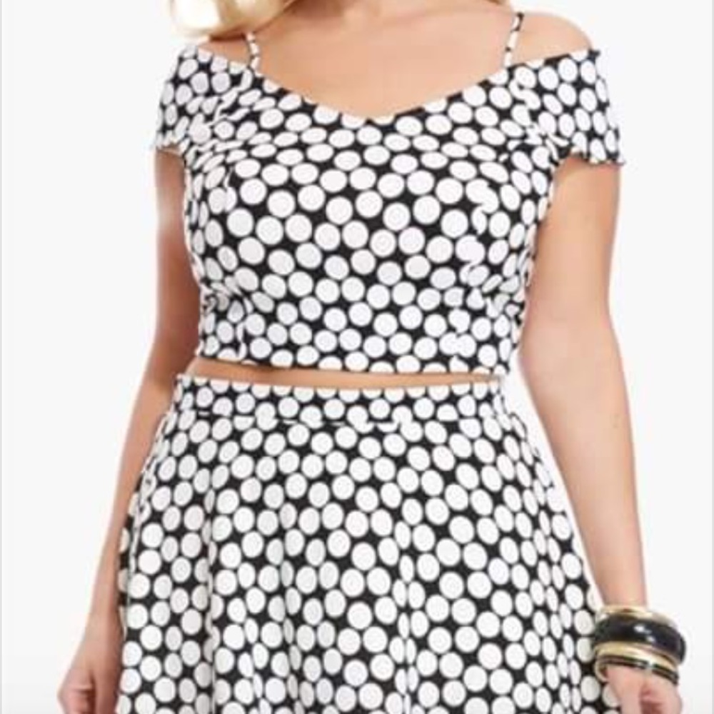 Fashion to Figure Polka Dot Crop Top set 3x