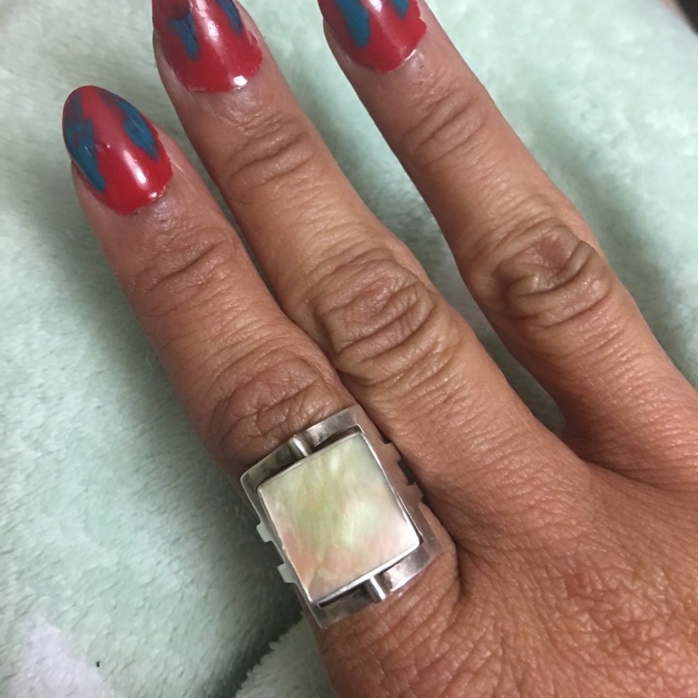Unique  real double stones  turn around ring real