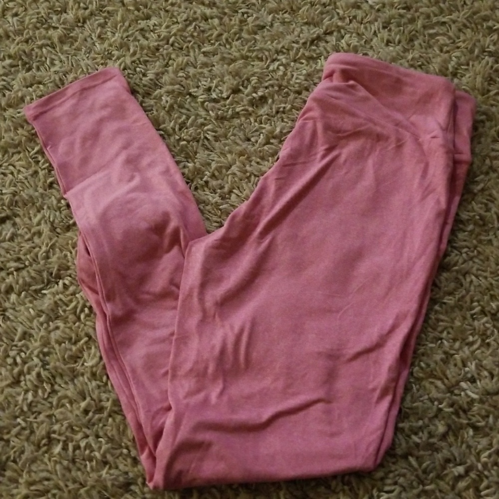 Bubble gum pink lularoe os leggings