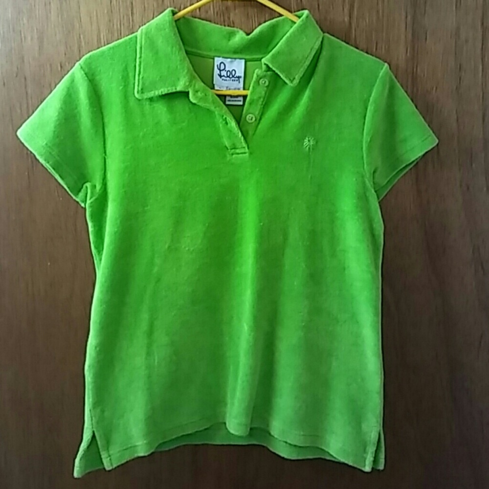 Incredible Vintage Lime Green Terry Lilly Polo