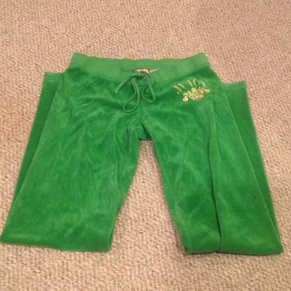 Juicy Couture Green Velour Sweatpants