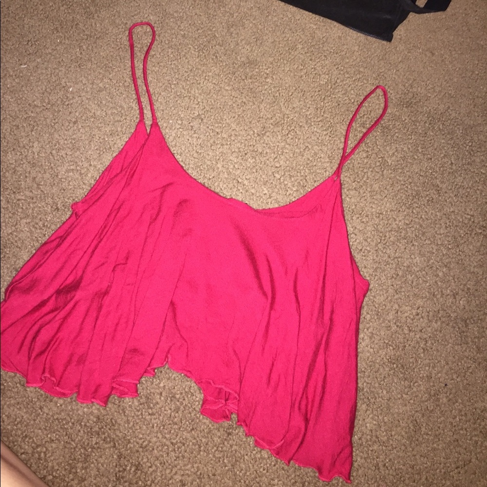 Red crop top