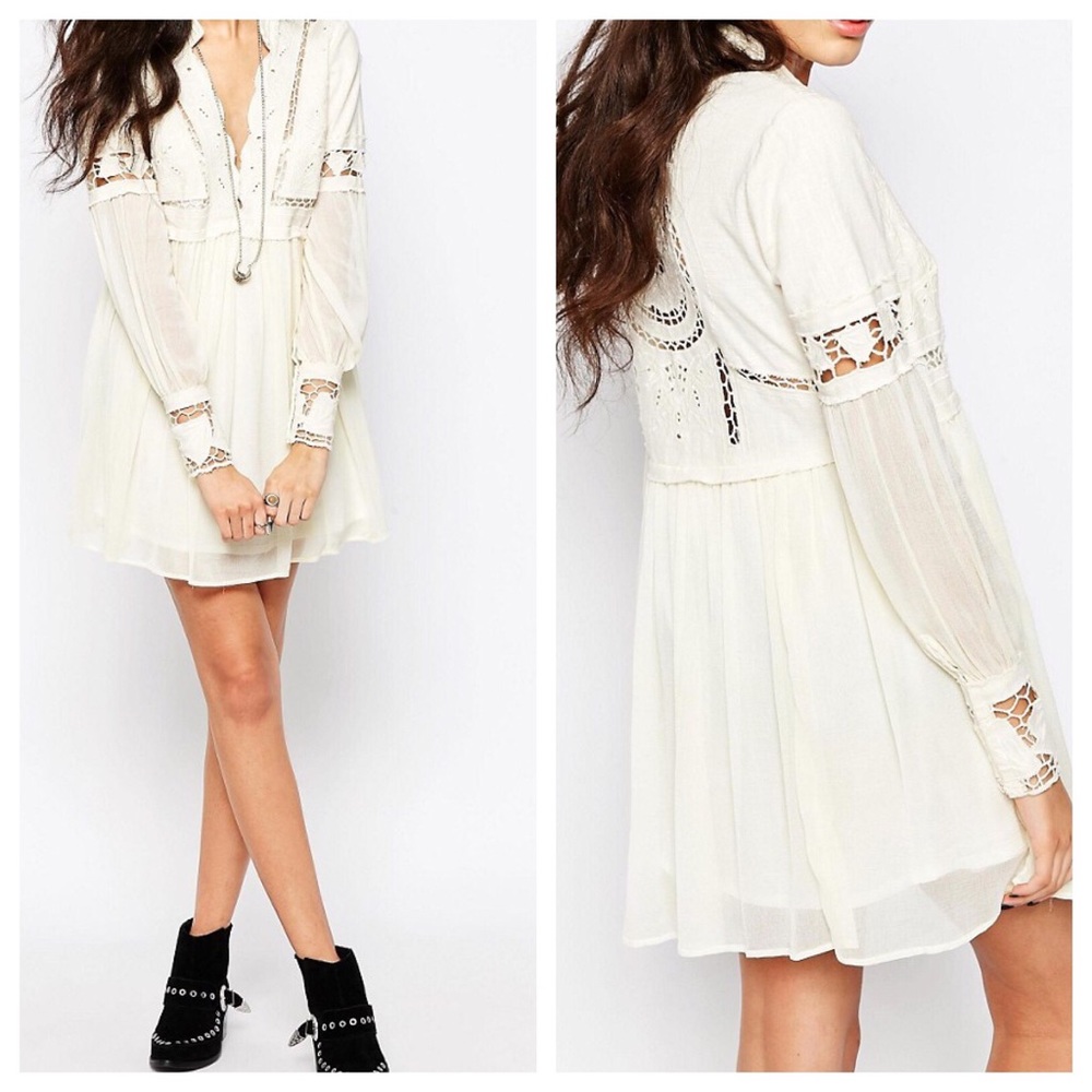 NWT Free People Dreamland Lace Dress