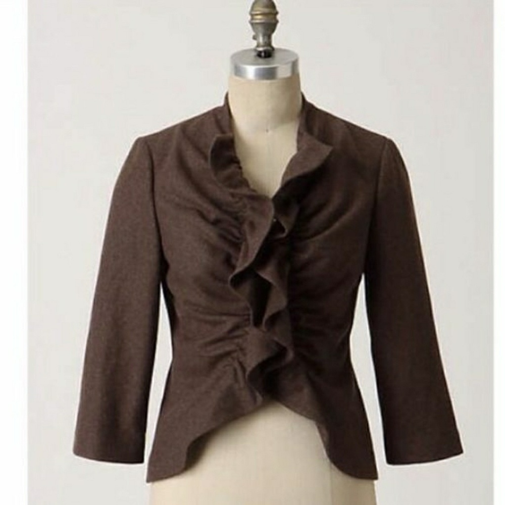 Anthropologie Tabitha Short & Sweet Ruched Blazer