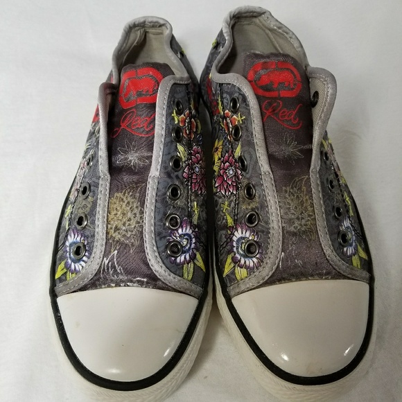 Red Rhino Shoes Red By Marc Ecko Sz 65 Gray Floral