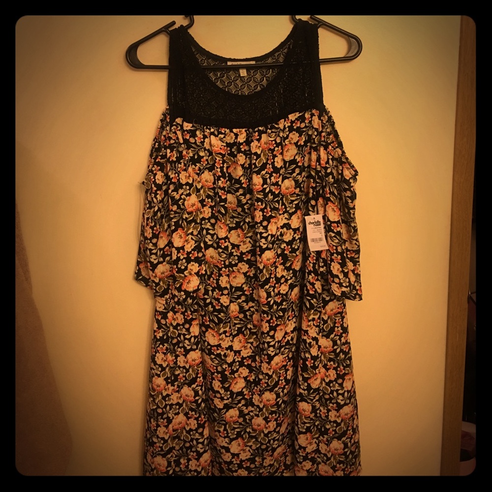 Charlotte Russe off the shoulder quarter sleeve
