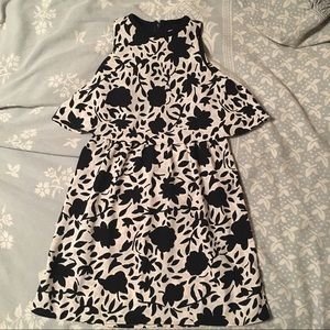 LOFT Neutral Floral Printed Dress