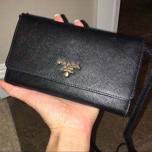 Prada cross-body wallet (wallet on a chain)