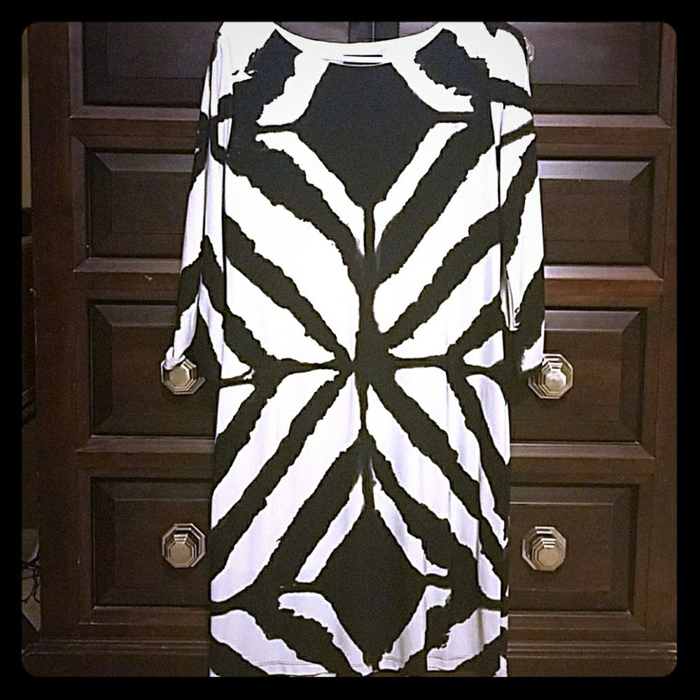 Black and white tie dye dress