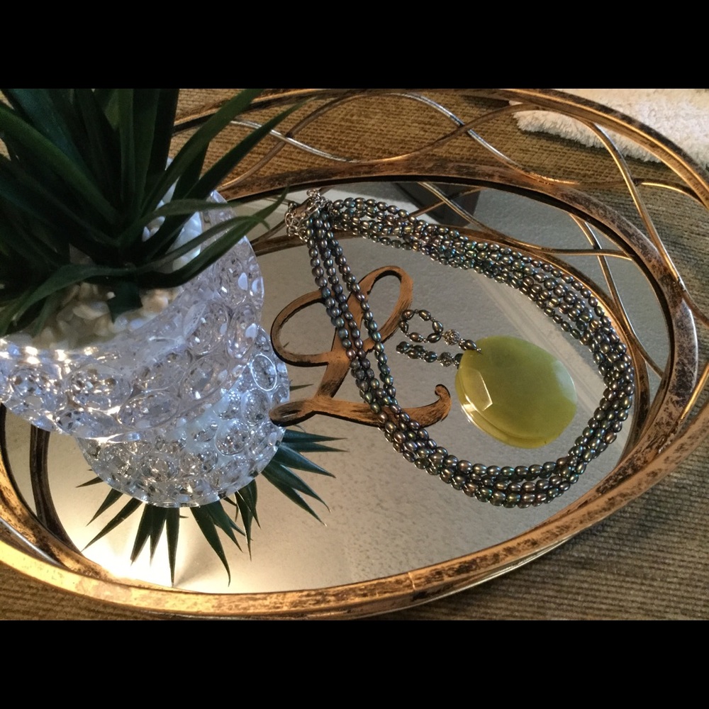 Fresh Water Pearl Necklace & Slide