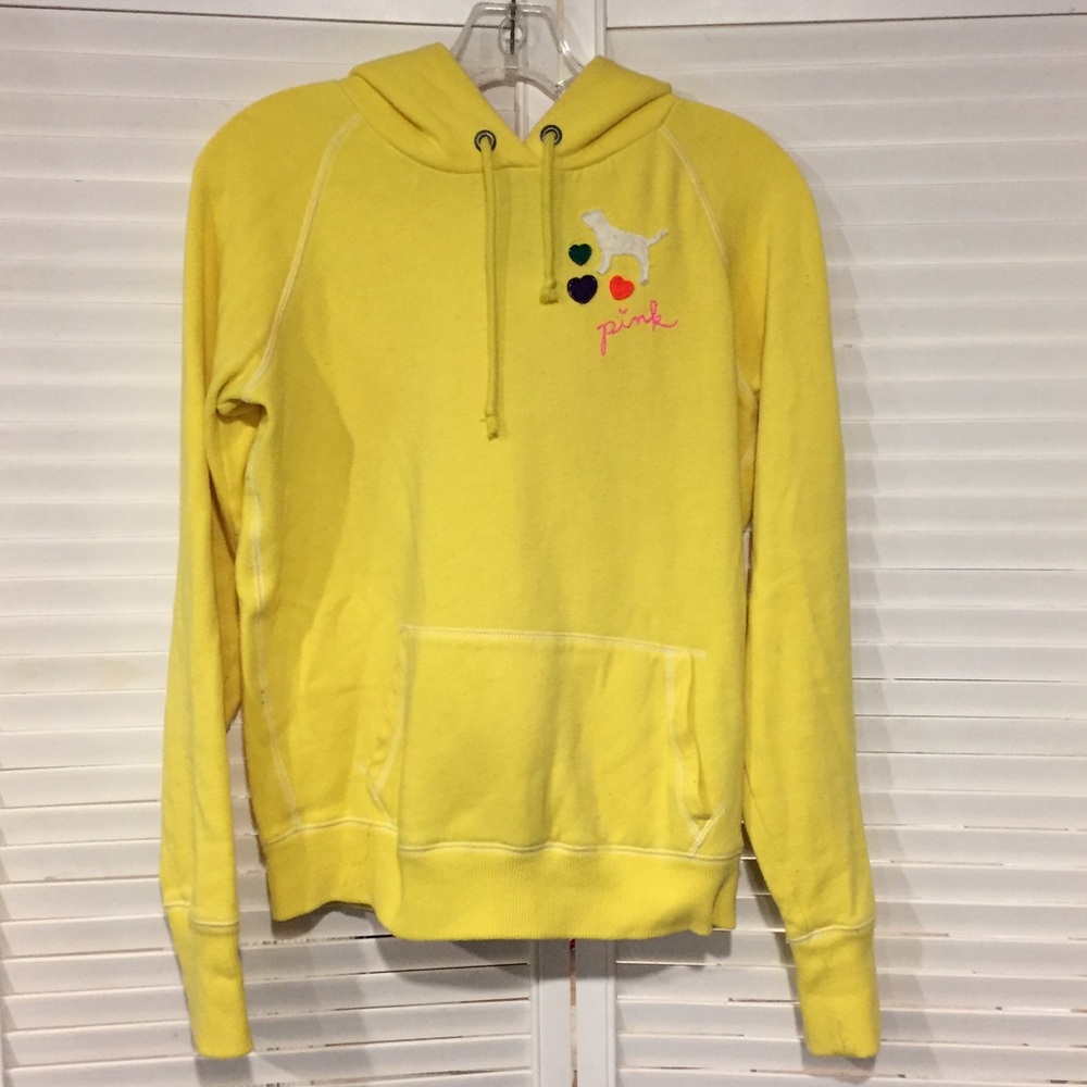 Victoria's Secret PINK Yellow Pullover Hoodie