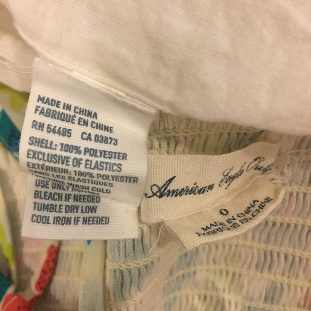 AEO White Floral Corset Top Summer Sundress - Picture 6 of 7