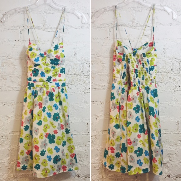 AEO White Floral Corset Top Summer Sundress - Picture 2 of 7